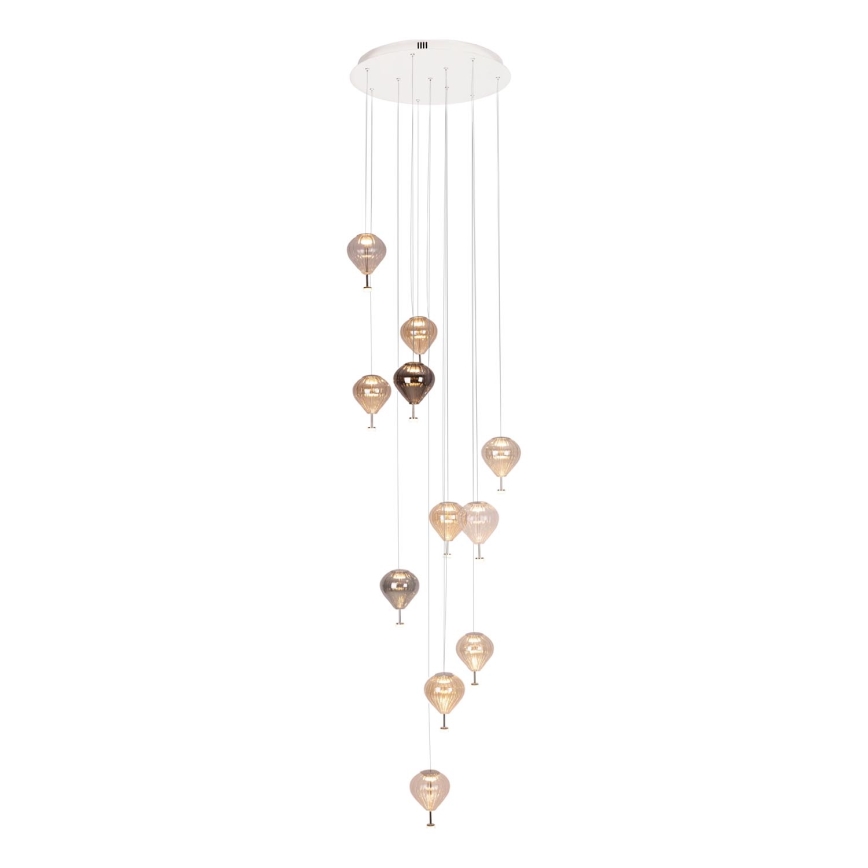 MAXLIGHT P0526D - LED prigušiva luster na sajli PALLONCINI 11xLED/6W/230V prečnik 45 cm prozirna/bežna/zadimljena
