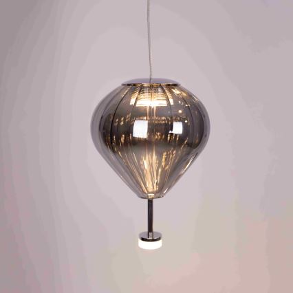 MAXLIGHT P0526D - LED Prigušivi luster na sajli PALLONCINI 11xLED/6W/230V pr. 45 cm prozirna/bež/dimno