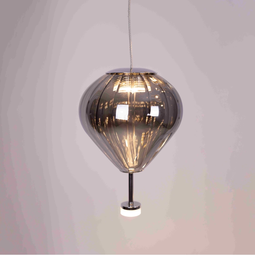 MAXLIGHT P0526D - LED Prigušivi luster na sajli PALLONCINI 11xLED/6W/230V pr. 45 cm prozirna/bež/dimno