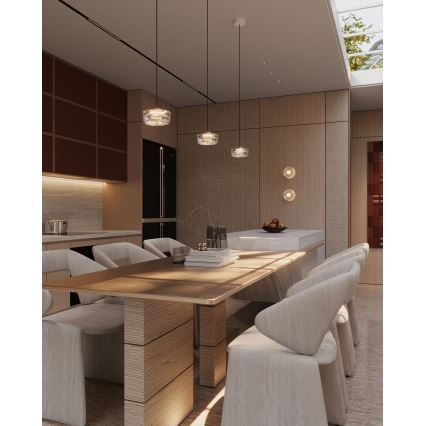 MAXLIGHT P0542 - LED luster na sajli LIPARI LED/6W/230V pr. 16 cm prozirna