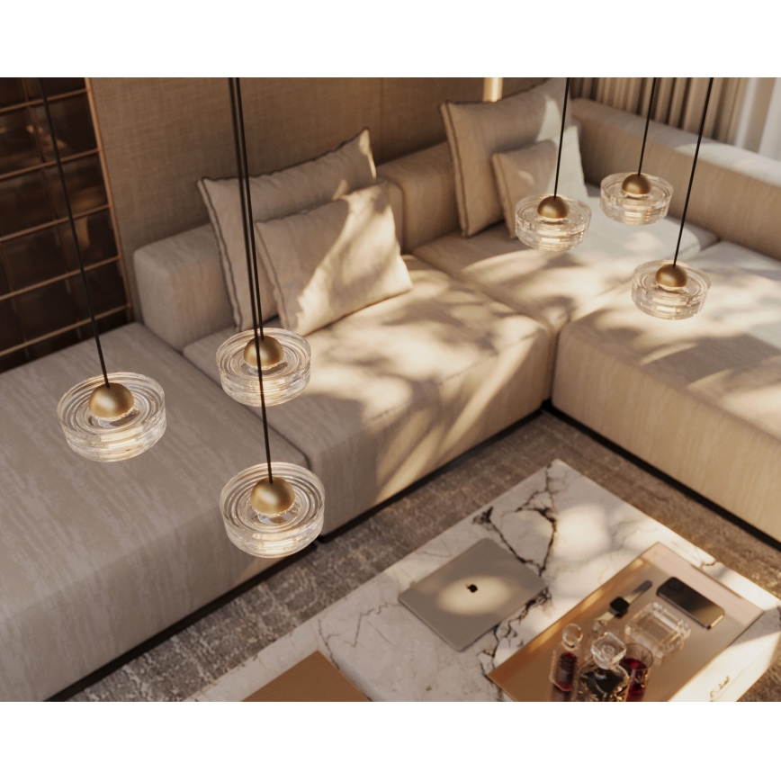 MAXLIGHT P0542 - LED luster na sajli LIPARI LED/6W/230V pr. 16 cm prozirna