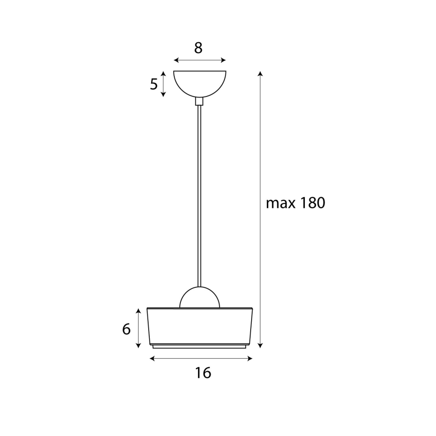 MAXLIGHT P0542 - LED luster na sajli LIPARI LED/6W/230V pr. 16 cm prozirna