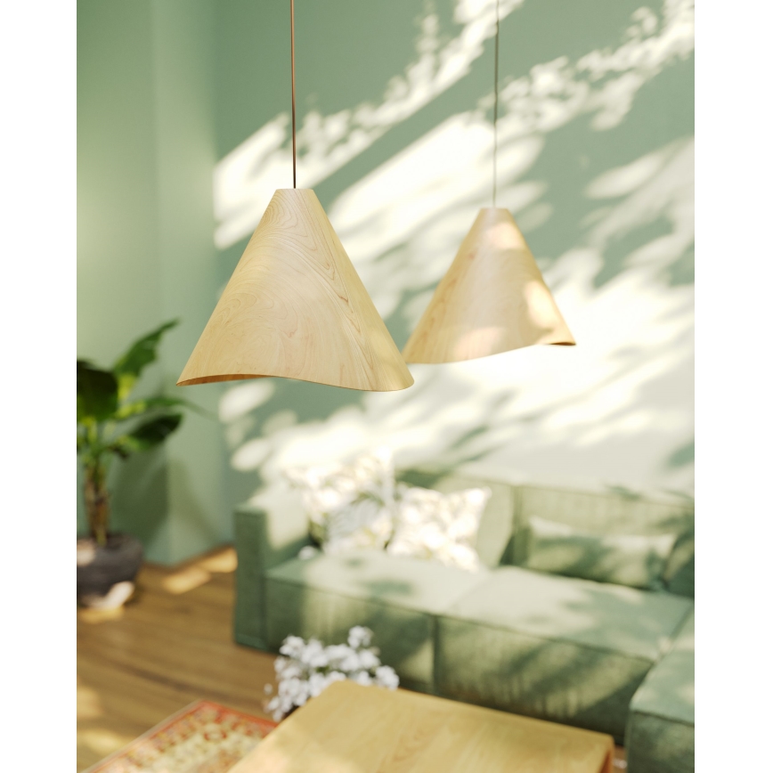 MAXLIGHT P0547 - Luster na sajli SAKURA 1xE27/60W/230V pr. 33,5 cm hrast