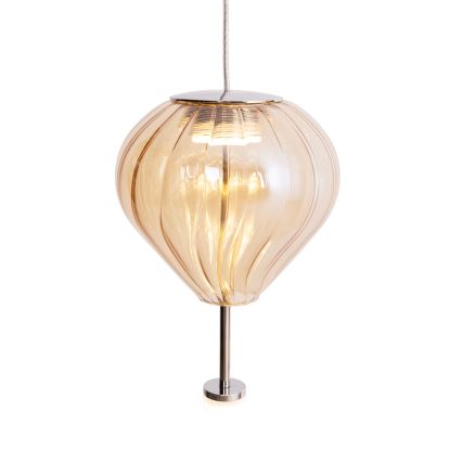MAXLIGHT P0575 - LED luster na sajli PALLONCINI 2xLED/3W/230V pr. 12 cm bež