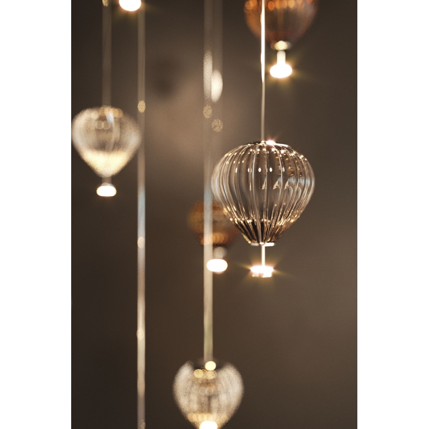 MAXLIGHT P0576 - LED luster na sajli PALLONCINI 2xLED/3W/230V pr. 12 cm dimno