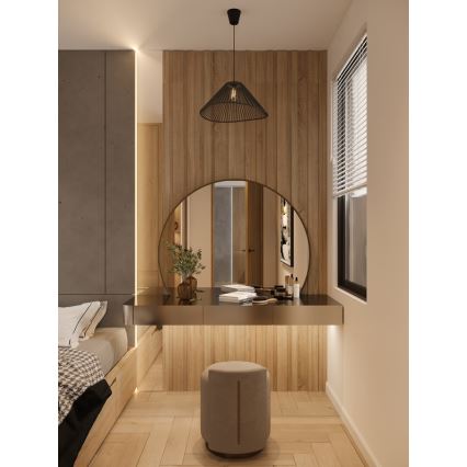 MAXLIGHT P0579 - Luster na sajli AMALFI 1xE27/15W/230V pr. 45 cm crno