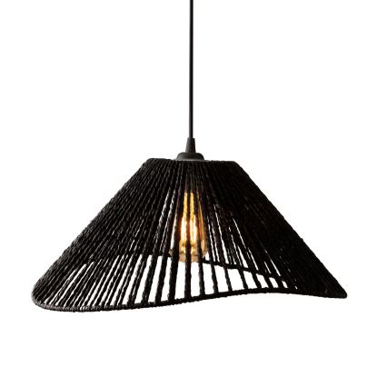 MAXLIGHT P0579 - Luster na sajli AMALFI 1xE27/15W/230V pr. 45 cm crno