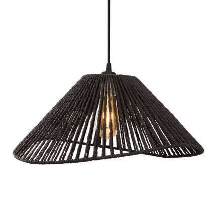MAXLIGHT P0579 - Luster na sajli AMALFI 1xE27/15W/230V pr. 45 cm crno