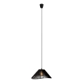 MAXLIGHT P0579 - Luster na sajli AMALFI 1xE27/15W/230V prečnik 45 cm crna