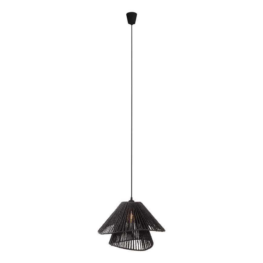 MAXLIGHT P0580 - Luster na sajli AMALFI 1xE27/15W/230V pr. 45 cm crno