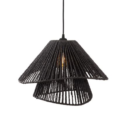 MAXLIGHT P0580 - Luster na sajli AMALFI 1xE27/15W/230V pr. 45 cm crno