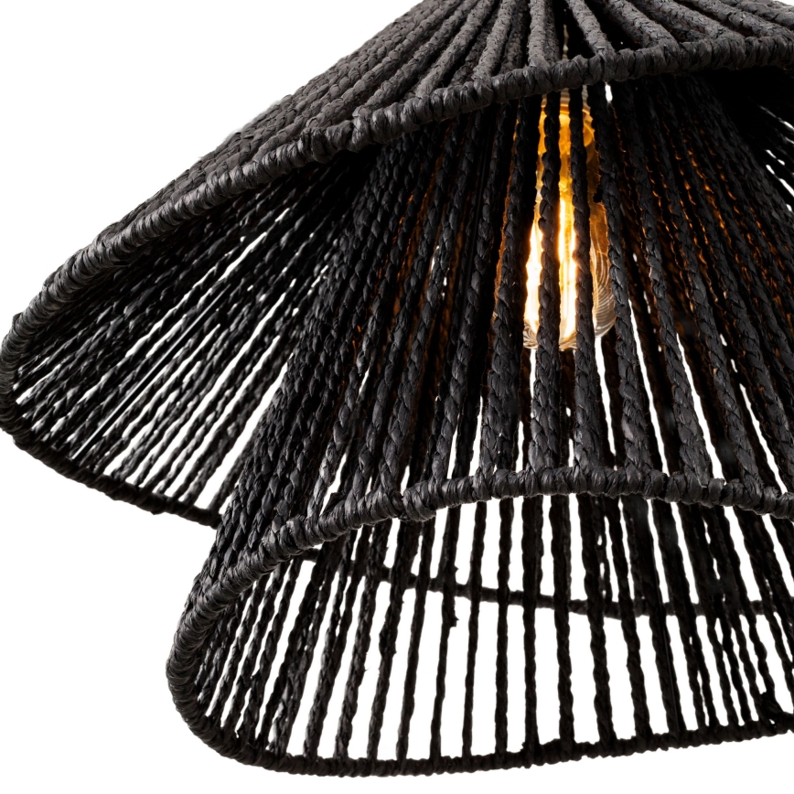 MAXLIGHT P0580 - Luster na sajli AMALFI 1xE27/15W/230V pr. 45 cm crno