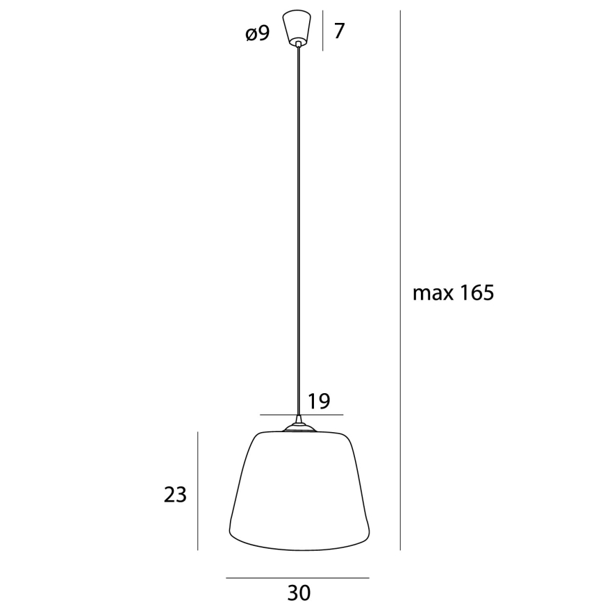 MAXLIGHT P0582 - Luster na sajli POT 1xE27/15W/230V pr. 30 cm bež