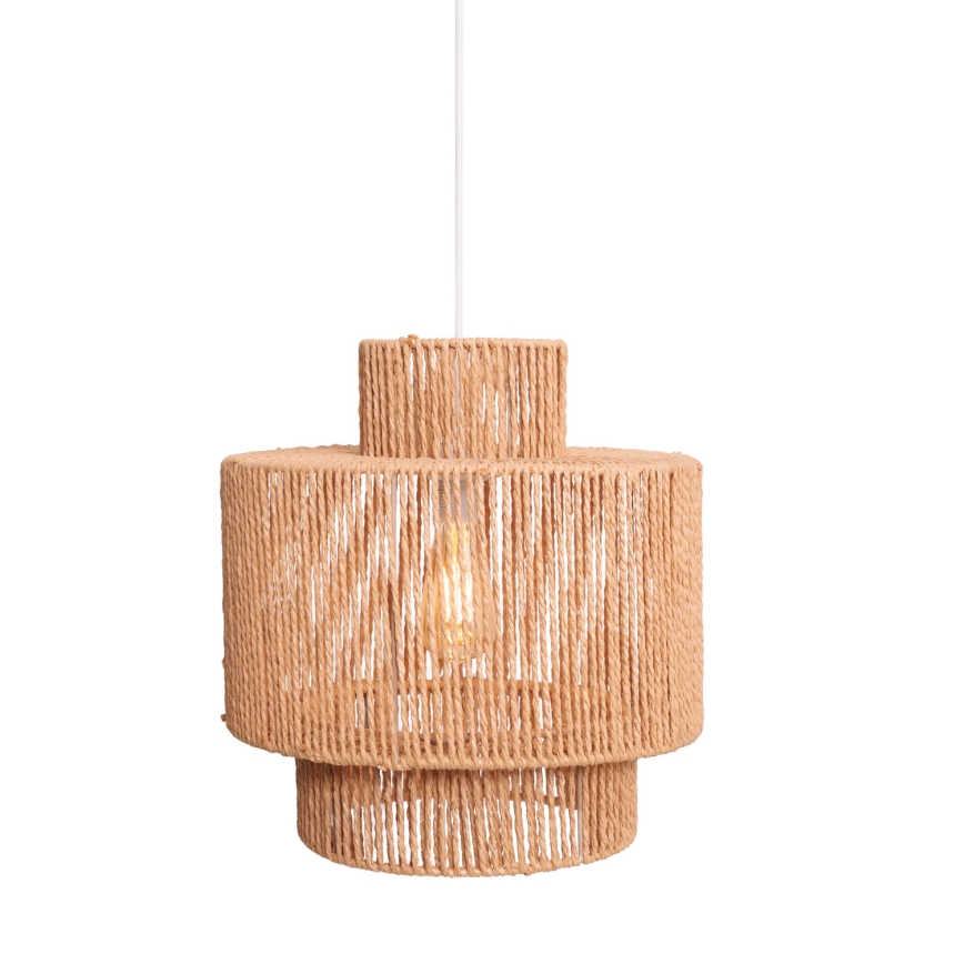 MAXLIGHT P0586 - Luster na sajli LABRIZ 1xE27/15W/230V pr. 35 cm bež