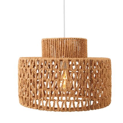 MAXLIGHT P0587 - Luster na sajli RAFFLE 1xE27/15W/230V pr. 40 cm braon