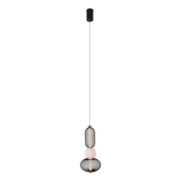 MAXLIGHT P0591 - LED luster na sajli BORA LED/10W/230V prečnik 22 cm bela/crna