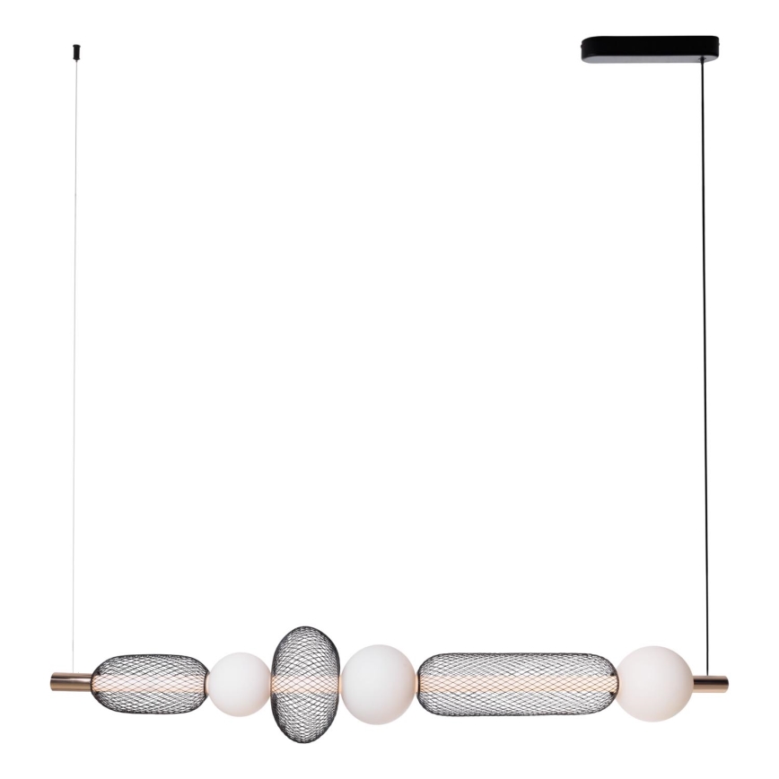 MAXLIGHT P0593 - LED luster na sajli BORA LED/29W/230V bela/crno