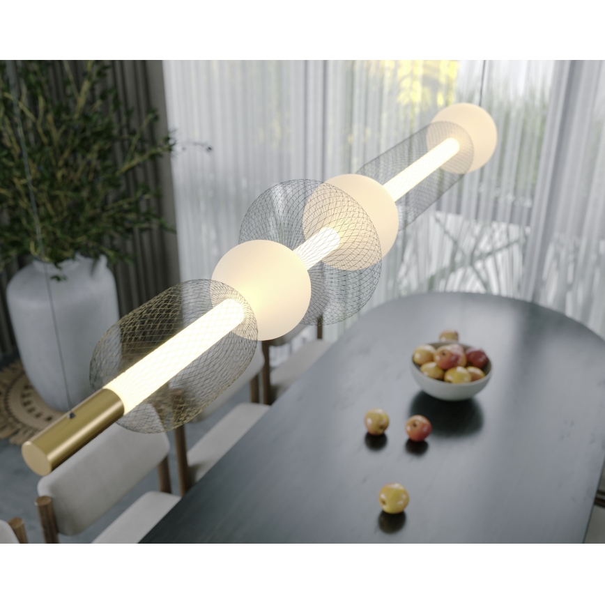 MAXLIGHT P0593 - LED luster na sajli BORA LED/29W/230V bela/crno