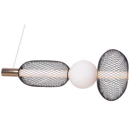 MAXLIGHT P0593 - LED luster na sajli BORA LED/29W/230V bela/crno