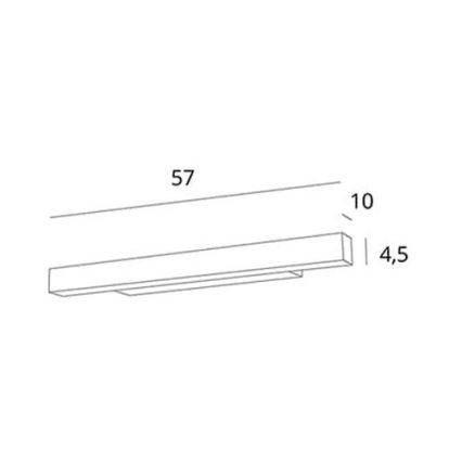 MAXLIGHT W0263 - LED Prigušiva rasveta za ogledalo u kupatilu LINEAR LED/18W/230V 57 cm IP44 bela