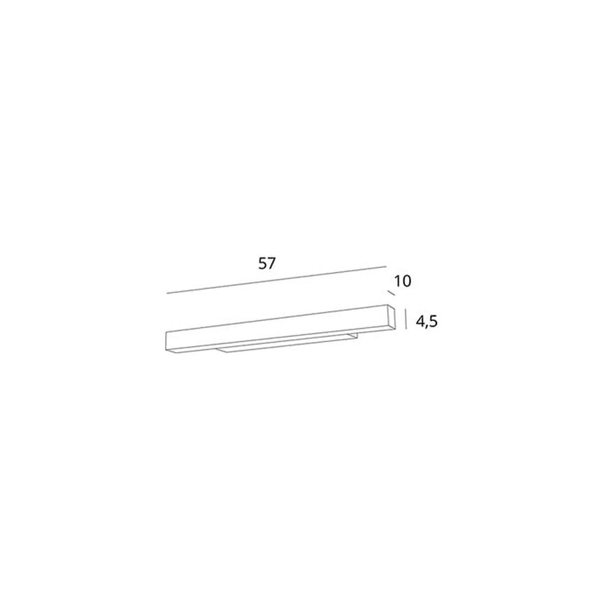 MAXLIGHT W0264 - LED Prigušiva rasveta za ogledalo u kupatilu LINEAR LED/18W/230V 57 cm IP44 crno