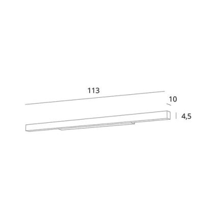 MAXLIGHT W0266 - LED Prigušiva rasveta za ogledalo u kupatilu LINEAR LED/36W/230V 113,5 cm IP44 crno