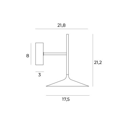 MAXLIGHT W0304 - LED Zidna lampa HANA LED/6W/230V zlatna