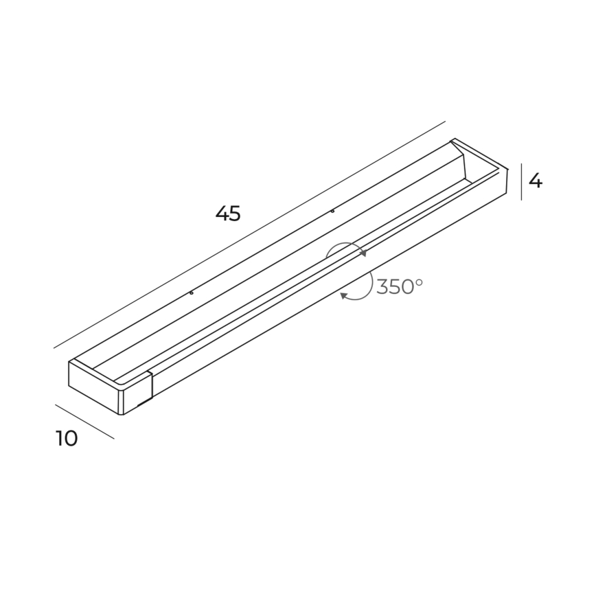 MAXLIGHT W0306 - LED Zidna lampa za kupatilo FLINK LED/12W/230V 45 cm IP44 bela
