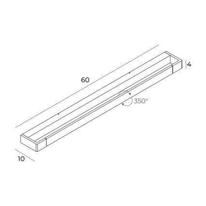 MAXLIGHT W0319 - LED Zidna lampa za kupatilo FLINK LED/18W/230V 60 cm IP44 zlatna