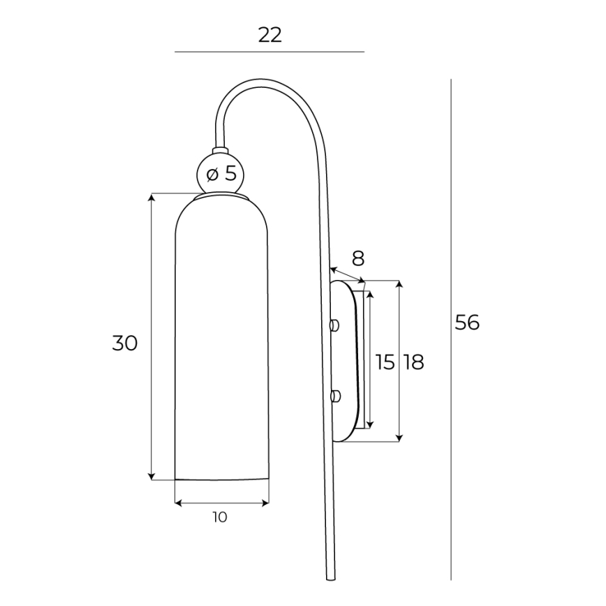 MAXLIGHT W0333 - Zidna lampa CAMPANILA 1xE27/40W/230V mesing/sivo
