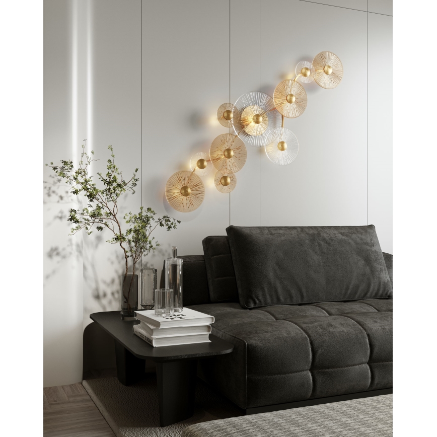 MAXLIGHT W0354 - LED Zidna lampa ALLURE 10xLED/4,3W/230V zlatna