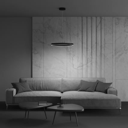 Maytoni MOD058PL-L22B3K - LED luster na sajli RIM LED/25W/230V 3000K pr. 40 cm crno