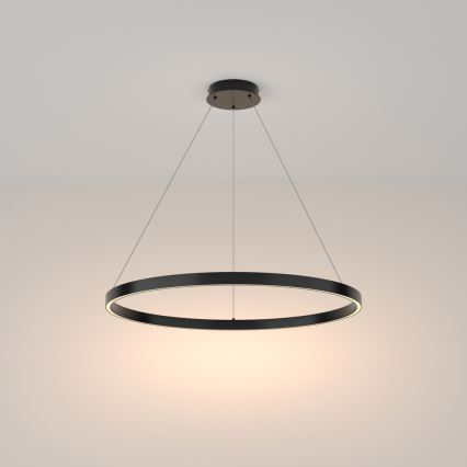 Maytoni MOD058PL-L42B3K - LED luster na sajli RIM LED/51W/230V 3000K prečnik 80 cm crna