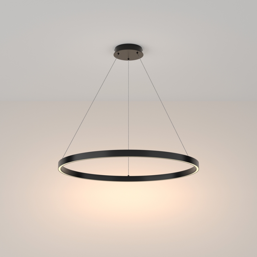 Maytoni MOD058PL-L42B3K - LED luster na sajli RIM LED/51W/230V 3000K prečnik 80 cm crna