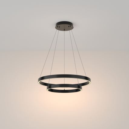 Maytoni MOD058PL-L55B3K - LED luster na sajli RIM LED/61W/230V 3000K pr. 60 cm crno