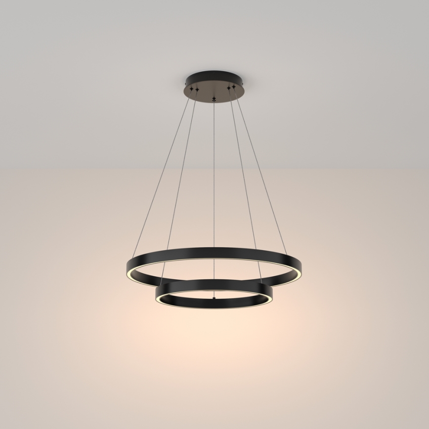 Maytoni MOD058PL-L55B3K - LED luster na sajli RIM LED/61W/230V 3000K pr. 60 cm crno