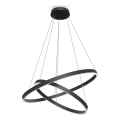 Maytoni MOD058PL-L74B3K - LED luster na sajli RIM LED/88W/230V 3000K pr. 80 cm crno