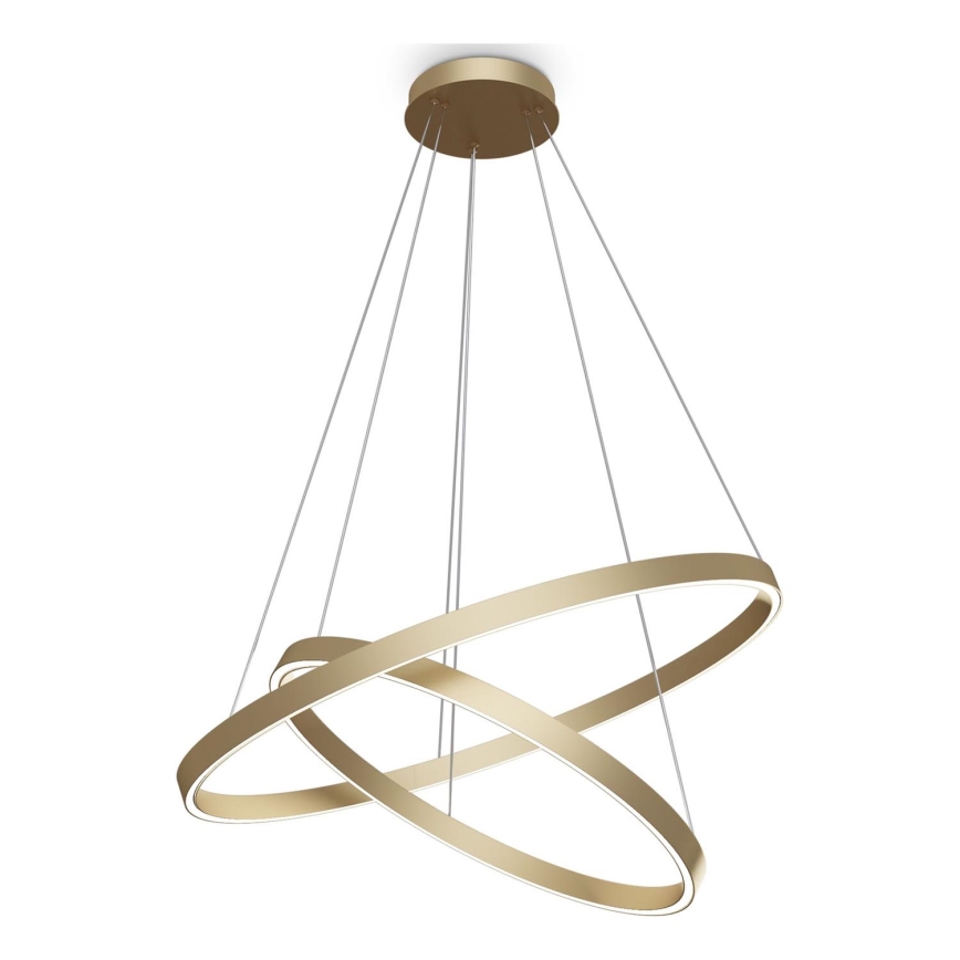 Maytoni MOD058PL-L74BS3K - LED luster na sajli RIM LED/88W/230V 3000K pr. 80 cm zlatna
