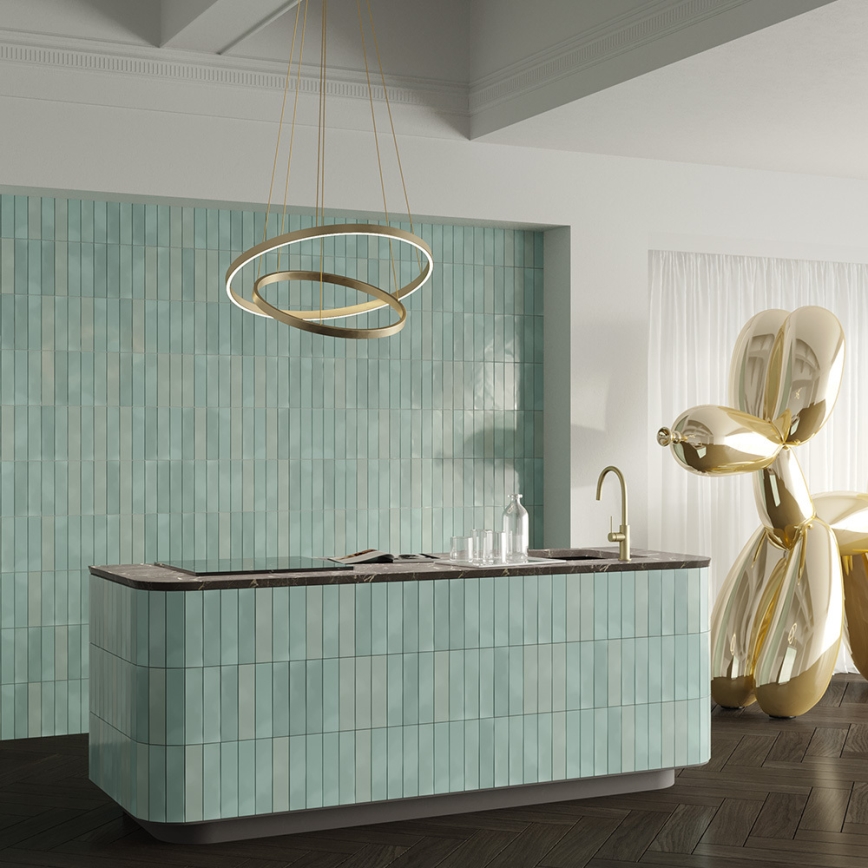 Maytoni MOD058PL-L74BS3K - LED luster na sajli RIM LED/88W/230V 3000K pr. 80 cm zlatna