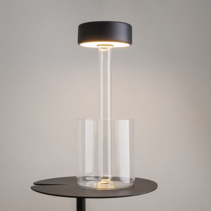 Maytoni MOD229TL-L3B3K1 - LED Prigušiva punjiva prenosna stona lampa LED/3W/5V 2200-4000K crno/prozirna