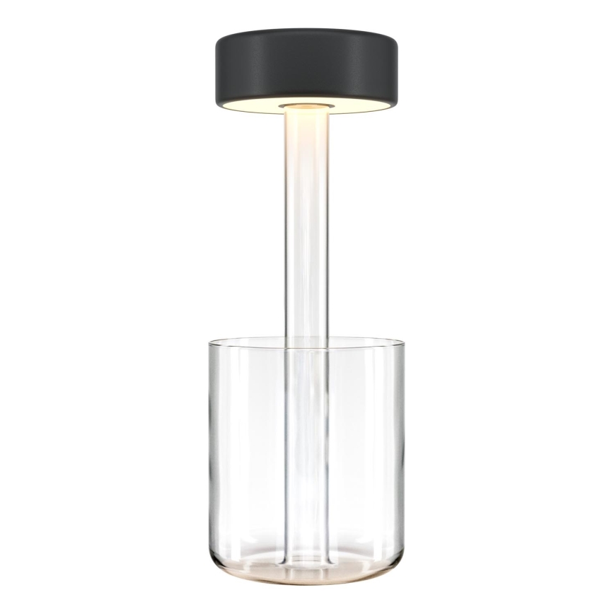 Maytoni MOD229TL-L3B3K1 - LED Prigušiva punjiva prenosna stona lampa LED/3W/5V 2200-4000K crno/prozirna