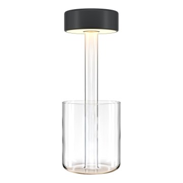 Maytoni MOD229TL-L3B3K1 - prigušiva LED prenosna punjiva stona lampa, LED/3W/5V, 2200-4000K, 2000 mAh, crna/prozirna