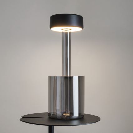 Maytoni MOD229TL-L3B3K3 - LED Prigušiva punjiva prenosna stona lampa LED/3W/5V 2200-4000K crno/sivo
