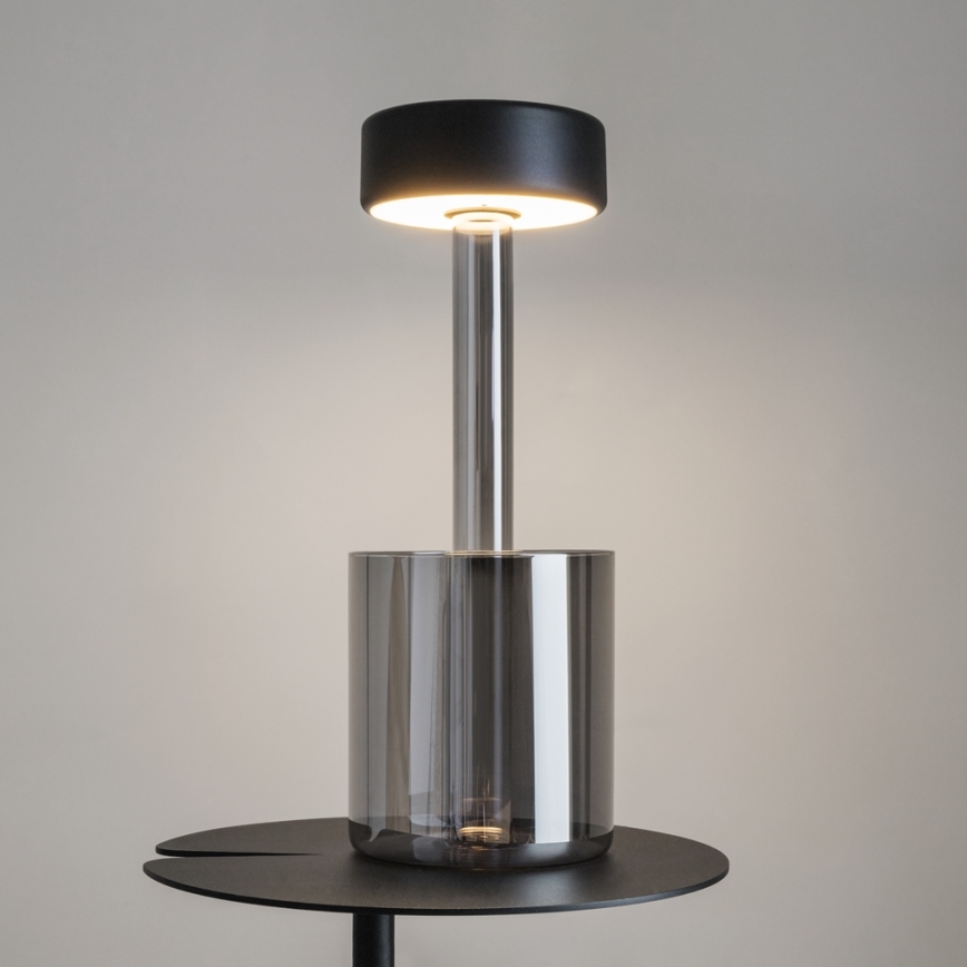 Maytoni MOD229TL-L3B3K3 - LED Prigušiva punjiva prenosna stona lampa LED/3W/5V 2200-4000K crno/sivo