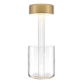 Maytoni MOD229TL-L3G3K1 - LED prigušiva punjiva prenosiva stona lampa LED/3W/5V 2200-4000K 2000 mAh zlatna/prozirna