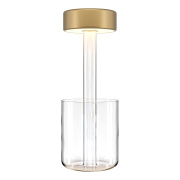 Maytoni MOD229TL-L3G3K1 - LED prigušiva punjiva prenosiva stona lampa LED/3W/5V 2200-4000K 2000 mAh zlatna/prozirna