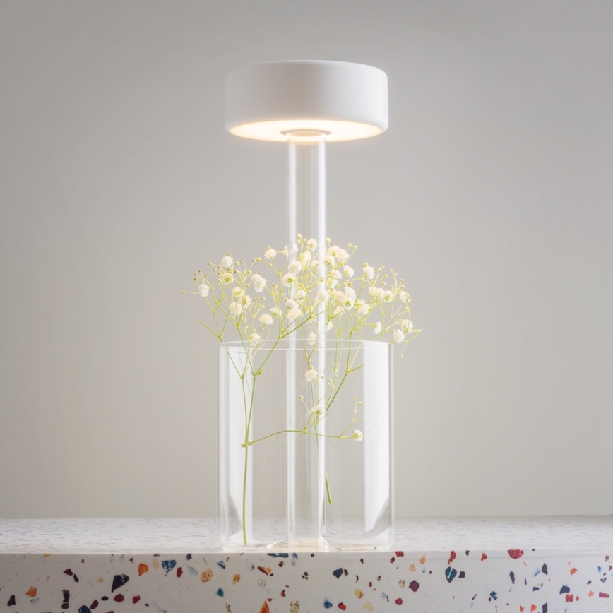 Maytoni MOD229TL-L3W3K1 - LED Prigušiva punjiva prenosna stona lampa LED/3W/5V 2200-4000K bela/prozirna