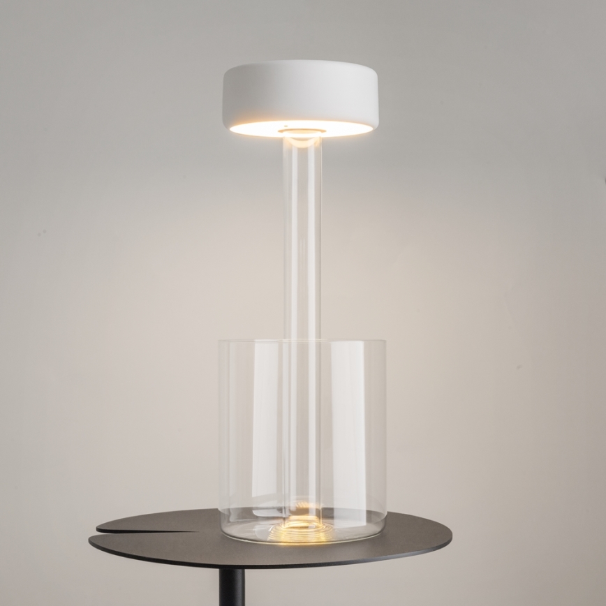 Maytoni MOD229TL-L3W3K1 - LED Prigušiva punjiva prenosna stona lampa LED/3W/5V 2200-4000K bela/prozirna