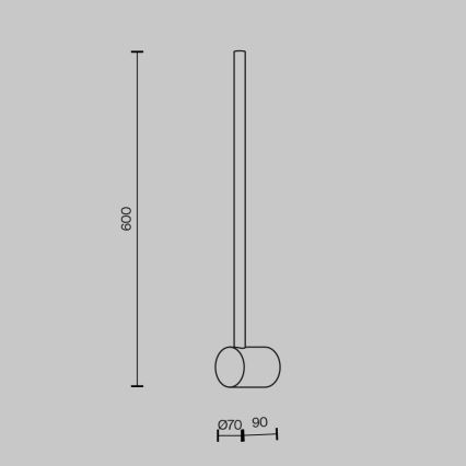 Maytoni MOD237WL-L6BS3K - LED Zidna lampa LIGHT STICK LED/7W/230V 3000K zlatna