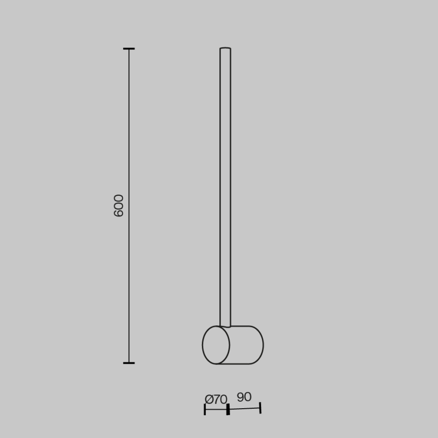 Maytoni MOD237WL-L6BS3K - LED Zidna lampa LIGHT STICK LED/7W/230V 3000K zlatna